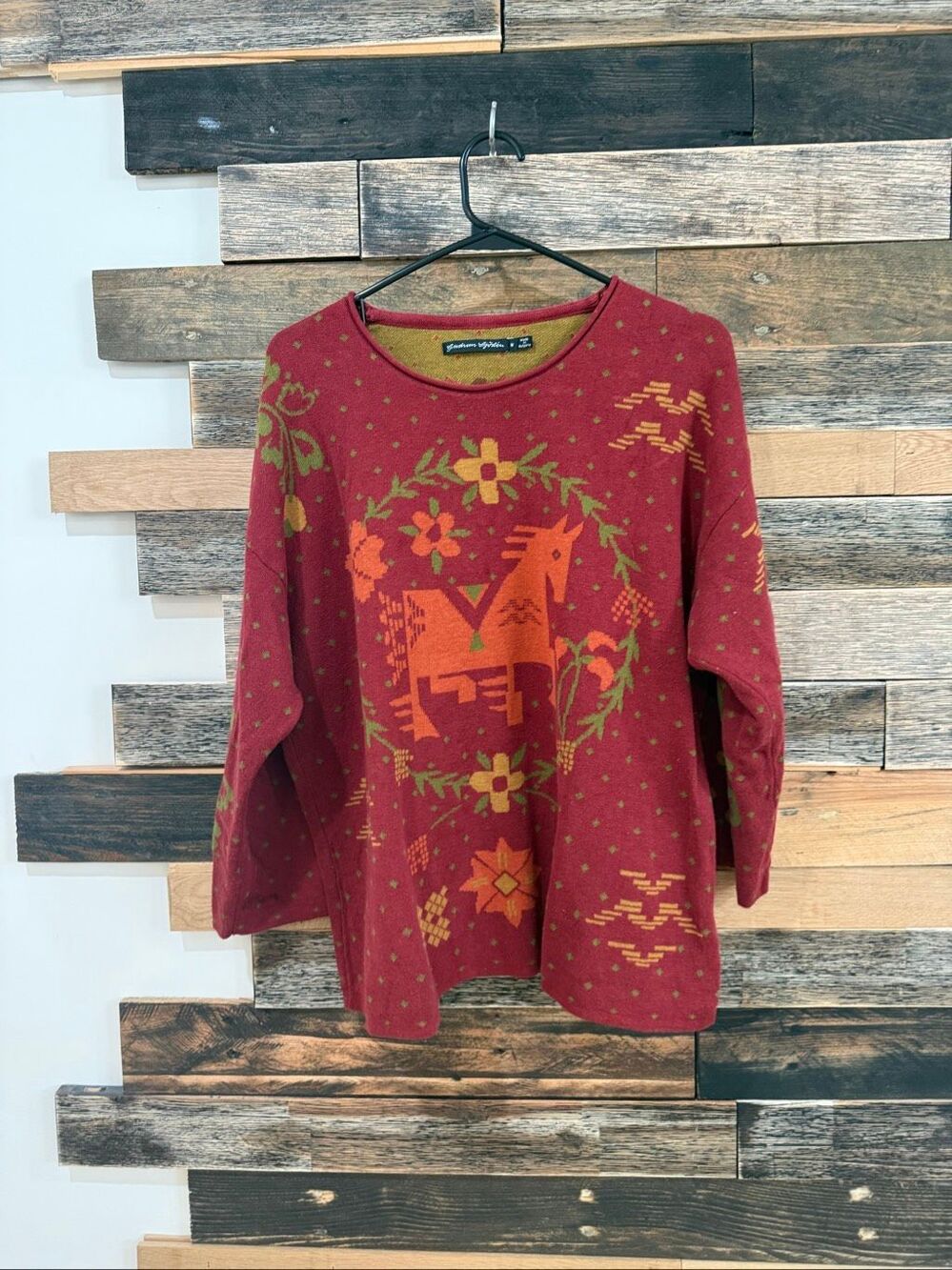 Gudrun Sjoden colorful sweater size medium